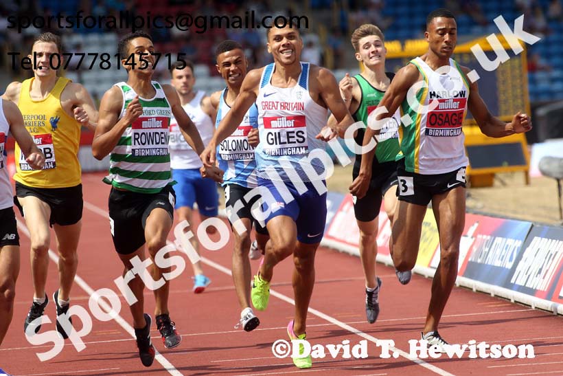 Mens 800 metres, Muller British Championships, Alexander Stadium, Birmingham. Photo: David T. Hewitson/Sports for All Pics